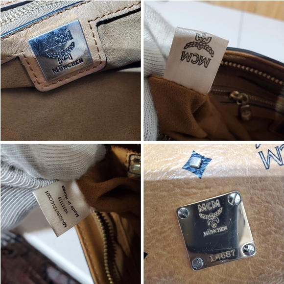 MCM COGNAC VISETOS POCHETTE CROSSBODY & Shoulder - Picture 8 of 9